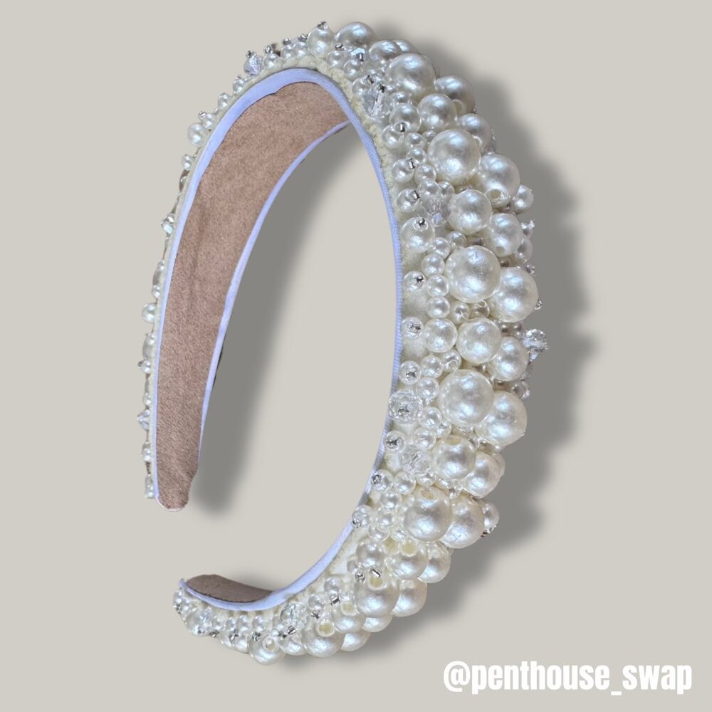NWOT Bridal Ivory Faux Pearl Headband